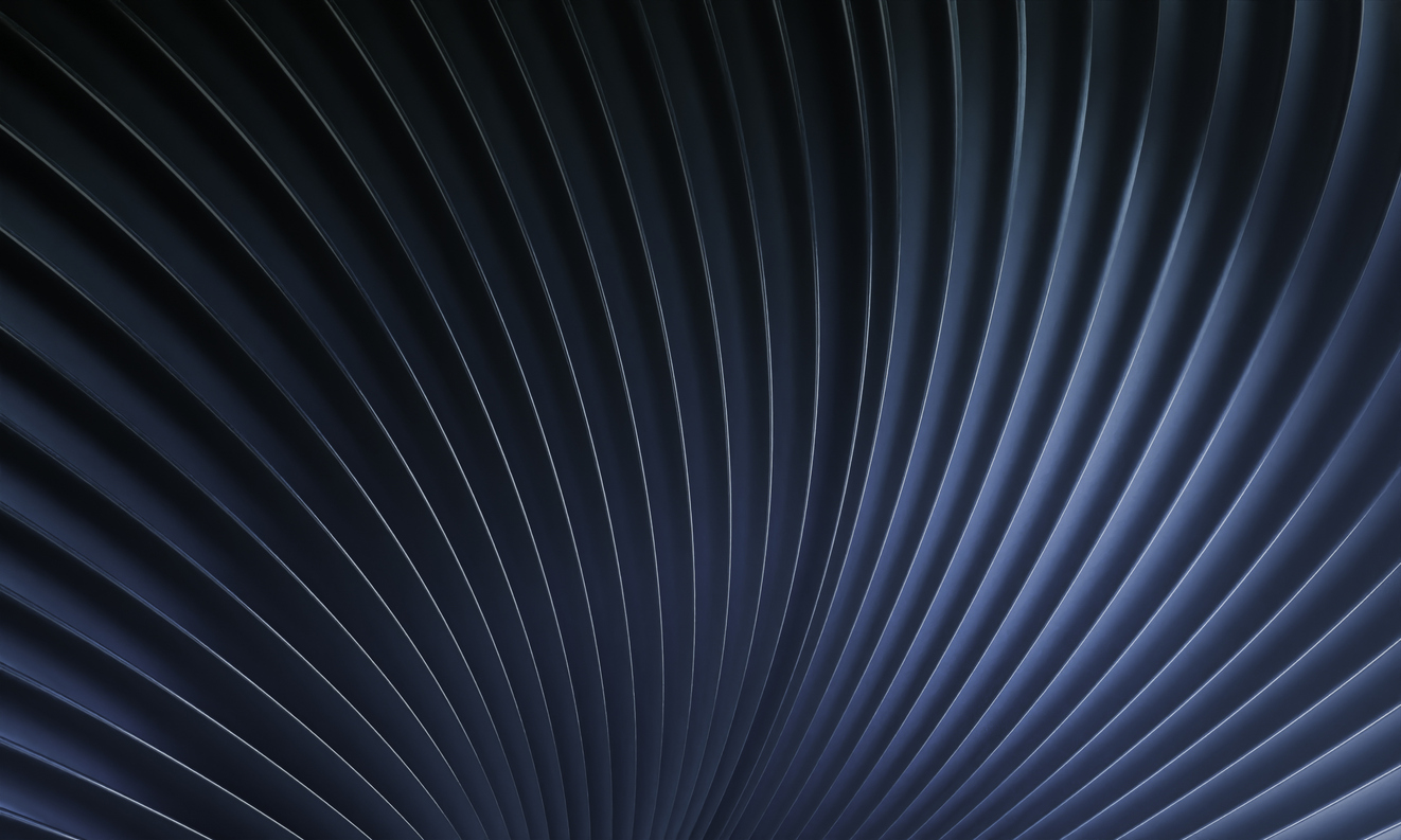 Radial Pattern of Navy Blue Metallic Lines with Subtle Light Reflection